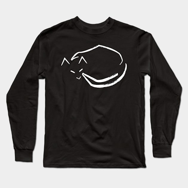 Brush Stroke Cat Long Sleeve T-Shirt by ChapDemo